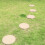 Circle Stepping Stones Cyan Beige with Ground Stakes 7