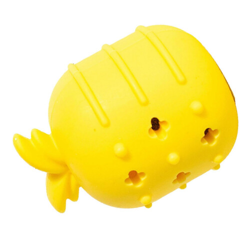 (Pineapple) Cute Fruit Shape Cat Chew Toy Soft Silicone Bite Resistant with Catnip for Teeth Cleaning 2