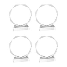 4X Troféu de Cristal em Branco Troféu de Cristal Medalha Temporada de Formatura Ornamentos Comemorativos Prêmios da Empresa