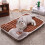 (Grey, S) Thickened Cozy Pet Bed with Removable Pillow for Winter Warmth 2