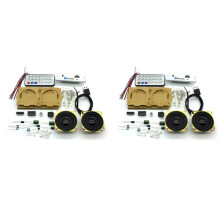 2X DIY Electronic Kit Speaker Electronics DIY Soldering Project Kit Stereo Speaker Support U Disk