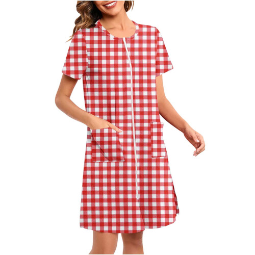 Women's Flannel Pajama Set Red M 1