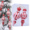 Christmas Tree Finial Ornaments Plastic Gourd Shape Red 1