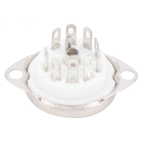 20PCS Ceramic B9A Silver-Plated 9Pin Vacuum Tube Socket Panel Chassis Mount for ECC81 ECC82 ECC83 EL84 6922 Vacuum Tube 2