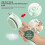(Green) XinHan pcy Multi-Function Interactive Cat Toy 5 Light Patterns Retractable Wand Comb Brush 5