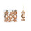 Gold Electroplated Plastic Christmas Pendants 12-Piece 1