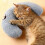 (Yellow) Soft Polyester PP Cotton Cat Pillow for Deep Sleep - Cute Pet Accessory 4