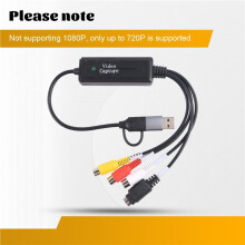 Adapter Karty Przechwytującej Wideo USB 2.0 Typu C AV S z Kompozytowego Złącza AV na USB Typu C do Kamery OBS PC