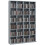 CD Storage Unit with Adjustable Shelves, 89 x 130.5 cm, Cement Grey 1