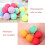 (30PCS) 10/20/30pcs Soft Plush Cat Balls Funny Assorted Colors Interactive Kitten Toys Play 5