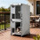 (Gray) Abri extérieur robuste pour chatons avec fermeture éclair latérale pour terrasse ou balcon 3