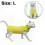 (Yellow, L) Soft Post-Surgery Cat Recovery Suit Abdominal Wound Protective Pajama 2