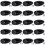 20X Black Boat Style 1/4inch Guitar Pickup Output Input Jack Plug Socket for Fd Strat Guitar 2