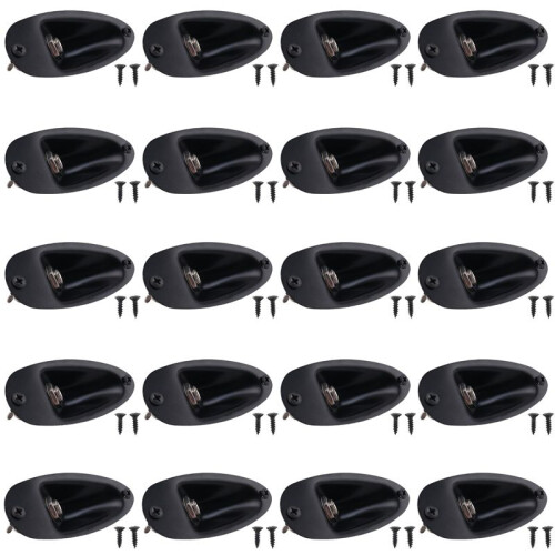 20X Black Boat Style 1/4inch Guitar Pickup Output Input Jack Plug Socket for Fd Strat Guitar 1