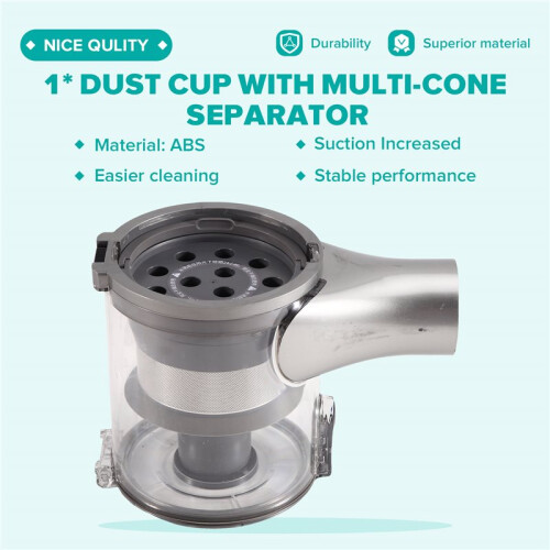 Dust Cup with Multi-Cone Separator for  T30 T20 T10 Wireless Vacuum Cleaner Replacement Bin Accessories 2