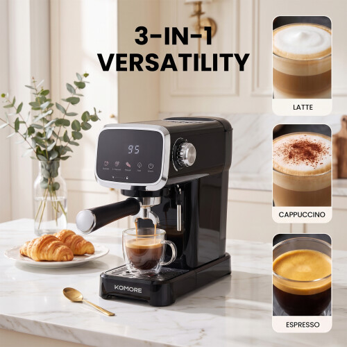 Living And Home 20 Bar Touch Control Espresso Machine Coffee Maker with Steam Wand 2
