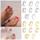 Adjustable Alloy Toe Rings Gold Silver Set 3