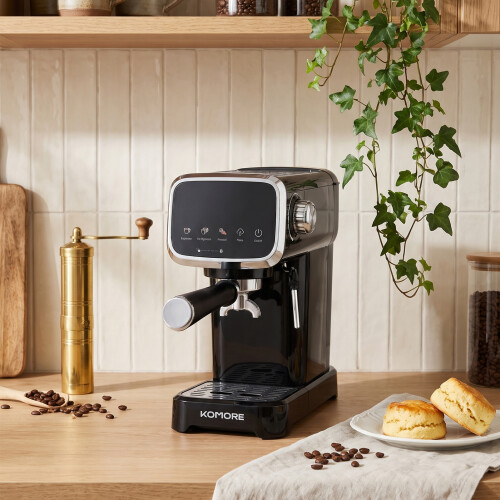 Living And Home 20 Bar Touch Control Espresso Machine Coffee Maker with Steam Wand