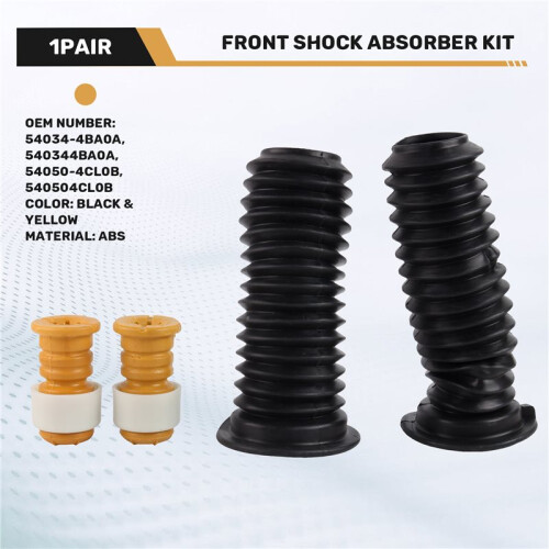 54034-4BA0A, 540344BA0A Boot with Jounce Bumper Front  Dust Cover Buffer Rubber Repair Kit for 1