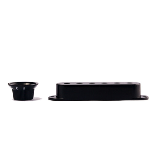 6Pcs Durable Guitar Pickup Cover Volume Tone Knobs  Tip Parts Set,Black 1