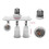 2X 3 in 1 E27 Adapter Converter Horizontal Designed 360 Degrees Adjustable 180 Degree Bendable Light Socket Splitter 2