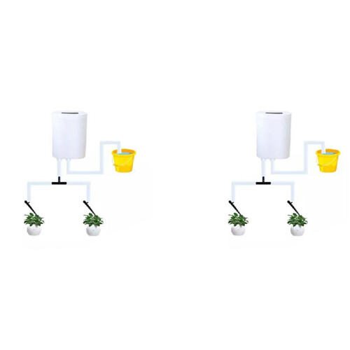 2X 2  Pump Timer System Outdoor Automatic Watering Pump Controller Flowers Plants Sprinkler Drip Irrigation Device 1