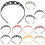 Plastic Heart-Shaped Headbands Assorted Colors 12 Pcs 4