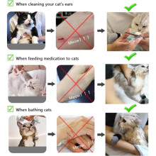 4 St Kattvantar för Att Förhindra Klösning, Justerbara Hundskor för Att Förhindra Klösning, för Bad, Matning och Klippning Av Klor A
