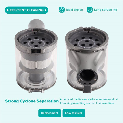 Dust Cup with Multi-Cone Separator for  T30 T20 T10 Wireless Vacuum Cleaner Replacement Bin Accessories 2