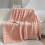 Bubble Rabbit Flannel Sofa Blanket 40x60 in Pink 1
