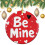 Ceramic Christmas Ornament Red White Heart Be Mine 1