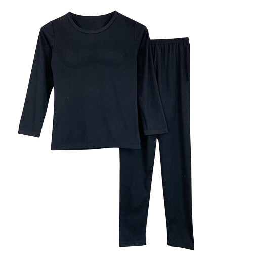 Women's Fleece Pajama Set Black Size 1 1