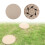 Round Beige Stepping Stones with Ground Stakes 6 pcs 1