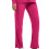 Women's Solid Scrubs Set Red 2X Loose Trousers Long Sleeve 5