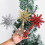 Snowflake Tree Topper Gold Red Glitter Iron Star 1pc 1