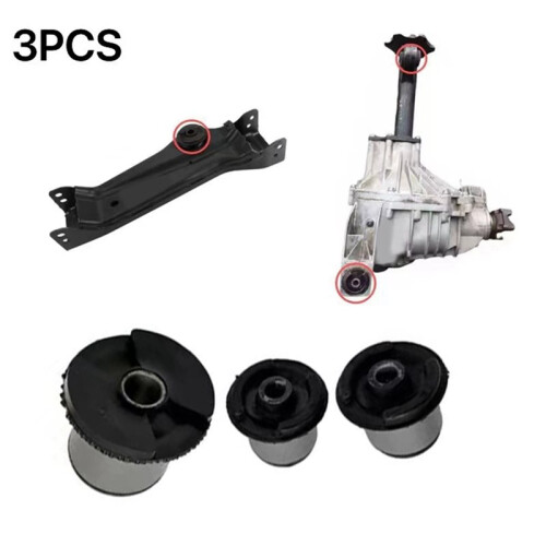 3Pcs Differential Carrier Liner Suitable 88963599, 15212425 for  H2 2003-2009 Front Differential Rubber Bushing 2