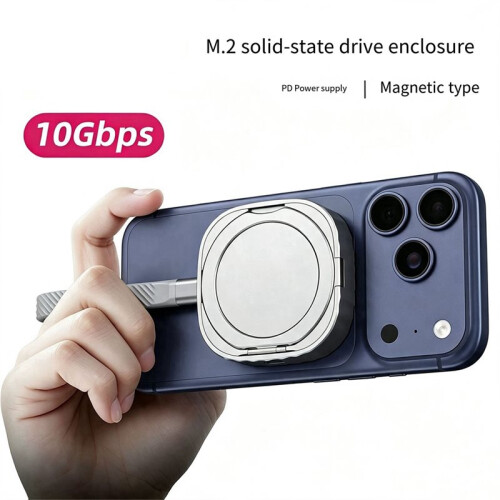 Magnetisk M.2 2230 NVMe SSD-Hölje PD100W Laddningsport Stöder 10Gbps USB3.2 Gen2 Type-C