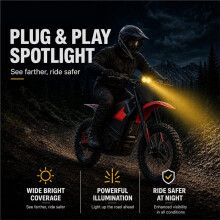 Led Spotlight Koplamp voor Yozma in 10 Dirt Pit Bike, 20W LED Koplamp 6000K Waterdichte Motorfiets Hulpverlichting
