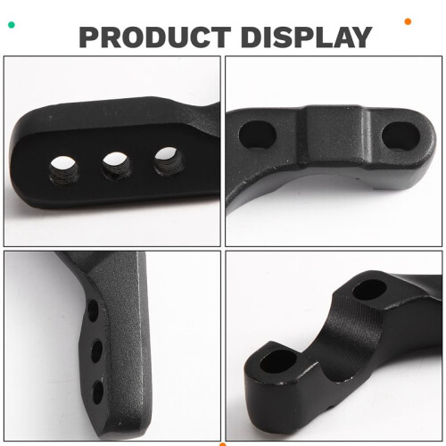 Motorcycle Handguard Support Bracket Mount 22mm Handlebar Tube Caps Handlebar Guard Clamp Universal Black 1
