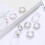 Adjustable Alloy Toe Rings Gold Silver Set 7