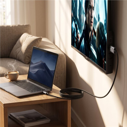 Adaptateur USB C Vers  Compatible 8K 60Hz, Câble de Conversion Type C pour Téléphone, Ordinateur Portable, PC 2m 1