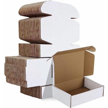 Small Shipping Boxes 7x5x2 inches White Corrugated