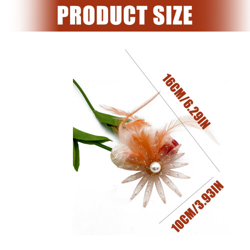 Feathered Flower Headpiece Lightweight Women Infants 2