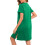 Women's Lightweight Winter Robe with Pockets Green M 6
