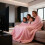 Faux Fur Throw Blanket Pink 51x61 in 5