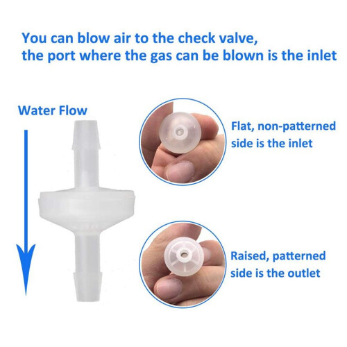 48 St 1/4 Tum Backventil 6 mm PVDF EnväGsventil Inline Backventil Backventil Backventil för BräNsle Gas Flytande Luft 1