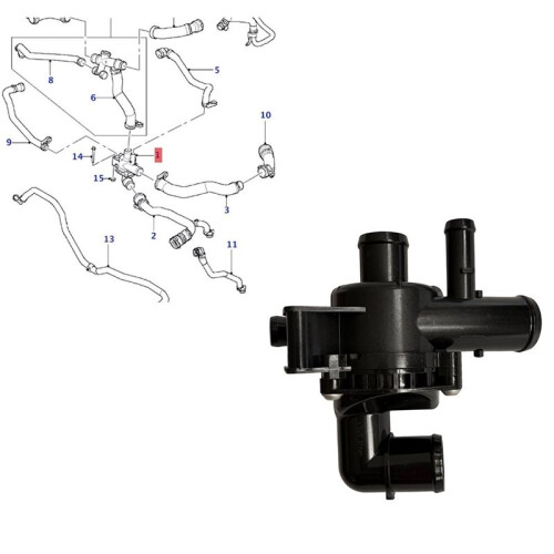 C2Z11669 Engine Coolant Thermostat for  XF (X250) 2008-2015 2