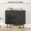 Modern Luxe High Gloss Sideboard, with Hairpin Legs - Black 6