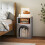Bedside Table with 2 Open Compartments - Grey 3
