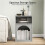 Bedside Table with 2 Open Compartments - Grey 7